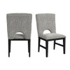 Oregon - Fabric Dining Side Chair (Set of 2) - Gray / Black