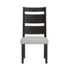 Jemma - Wood Back Dining Side Chair (Set of 2) - Dark Espresso / Beige Linen