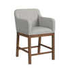 Glinda - Upholstered Fabric Counter Chair (Set of 2) - Brown / Light Gray