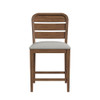 Glinda - Fabric Counter Chair (Set of 2) - Brown / Light Gray