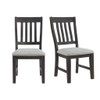 Montrose - Fabric Dining Side Chair (Set of 2) - Espresso / Light Gray