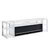 Midway - 80" TV Console With Firelight - White