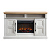 Villa - Console With 23" Fireplace Insert - White & Natural