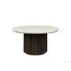 Sylvie - Round Table With White Faux Marble Top And Base