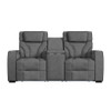 Blitz - Motion Loveseat With Console, And LED