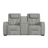 Blitz - Motion Loveseat With Console, And LED