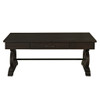 Stone - Coffee Table With PU Base - Dark Walnut