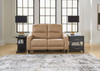 Mosswell - Power Reclining Loveseat With Adj Headrest - Toffee