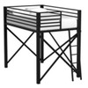 Talia - Full Loft Bed Fences, Long Rails, Long X Bar And Slats - Black