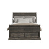 Park Ridge - Queen Sleigh Storage Footboard With Slats - Charcoal