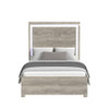 San Matteo - King Panel Headboard With LED And Footboard With Slats - Gray