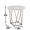 Rowyn - Faux Marble Top Table