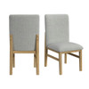 Portland - Square Back Dining Side Chair (Set of 2) - Natural / Gray