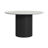 Sylvie - Round Dining Table With Faux Marble Top