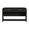 Ridgemont - Sofa Table With Bottom Shelf - Black With Grain