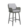 Bayhill - Fabric Barstool (Set of 2) - Black / Gray