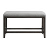 Elodie - Fabric Counter Bench - Charcoal / Gray