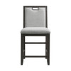 Elodie - Fabric Counter Chair (Set of 2) - Charcoal / Gray