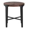 Chevron - Round End Table - Dark Brown / Black