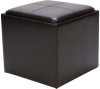 Rainy Black Storage Cube Ottoman