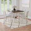 Brooks - 5 Piece Counter Set With Table And 4 Upholstery Seat & Wood Back Chairs - Medium Brown & White