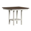 Brooks - 5 Piece Counter Set With Table And 4 Upholstery Seat & Wood Back Chairs - Medium Brown & White