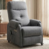 JEANNE Dark Gray 24" Wide x 38" Height Power Recliner Chair with Heating