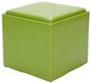 Rainy Green Storage Ottoman