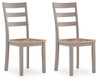 Harperfeld - Dining Room Side Chair (Set of 2) - Natural / Gray