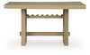 Lasinger - Rectangular Dining Room Counter Table - Light Brown