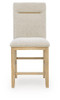 Lasinger - Upholstered Barstool (Set of 2) - Light Brown