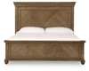 Karallin - King Panel Bed - Medium Brown