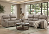 HELIOS Light Brown 85" Wide x 40" Height Reclining Sofa