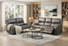 HELIOS Dark Gray 62" Wide x 40" Height Reclining Loveseat