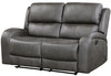 HELIOS Dark Gray 62" Wide x 40" Height Reclining Loveseat