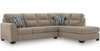 HARRISON Light Brown 117" x 88" Sectional