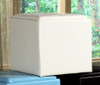 Rainy White Storage Ottoman