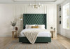 ELEINA Green Velvet 72" Height Bed