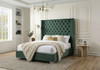 ELEINA Green Velvet 72" Height Bed