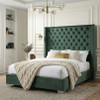ELEINA Green Velvet 72" Height Bed