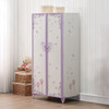 Priya II - Wardrobe - White & Light Synthetic Leather Rple