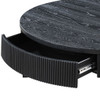 Tate - Round One Drawer Coffee Table - Black