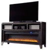 Todoe - 2 Pc. - 65" TV Stand With Wide Fireplace Insert - Gray