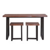 Jennings - Live Edge 3 Piece Counter Dining Set - Brown