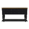 Heritage & Home - Kitchen Island With Casters - Oak Brown And Black