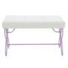 Priya II - Bench - White & Light Synthetic Leather Rple