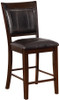 MITCHELL Dark Brown 7 Piece Counter Height Set with Lazy-Susan