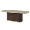 Clayten - Dining Table With Natural Marble Top