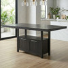 AMPLETON Charcoal Gray 80" x 42" Counter Height Table with Extension