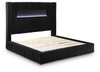 Tayleena - Upholstered Bed With Fireplace And Wireless Audio
